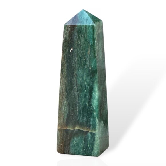 Nephrite Jade Small Obelisks Green Luck Crystal Point Tower Polished Gemstone - Picture 4 of 16